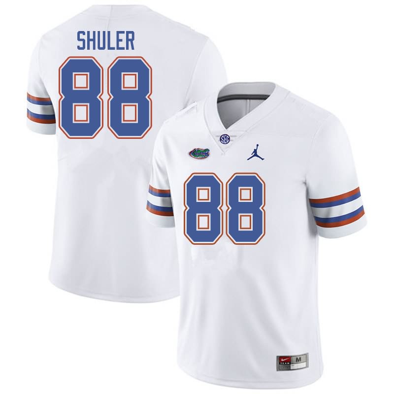 NCAA Florida Gators Adam Shuler Men's #88 Jordan Brand White Stitched Authentic College Football Jersey QFD0764QU